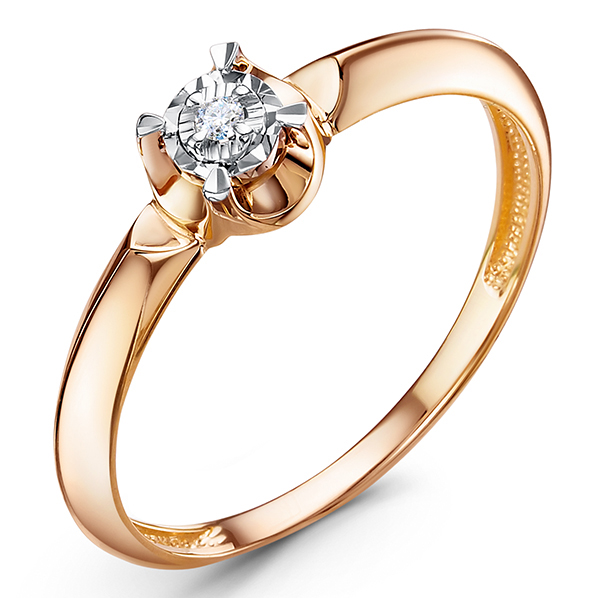 Кольцо, золото, бриллиант, БР112250